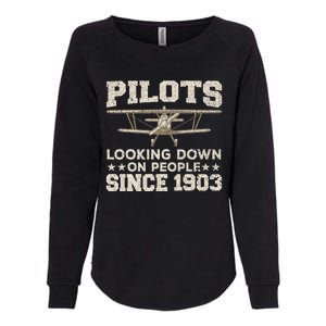 Funny Pilot Design For Aviation Airplane Pilot Womens California Wash Sweatshirt