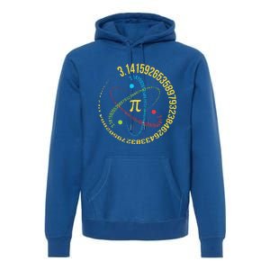 Funny Pi Day Spiral Pi Math For Pi Day Groovy Premium Hoodie