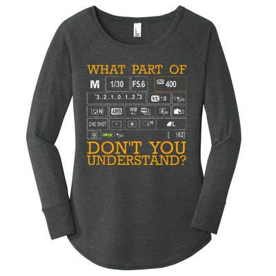 Funny Photography Design  Photographer Instructors Women's Perfect Tri Tunic Long Sleeve Shirt