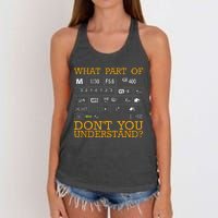 Funny Photography Design  Photographer Instructors Women's Knotted Racerback Tank