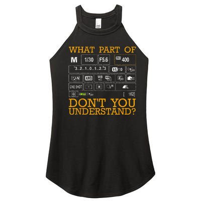 Funny Photography Design  Photographer Instructors Women's Perfect Tri Rocker Tank