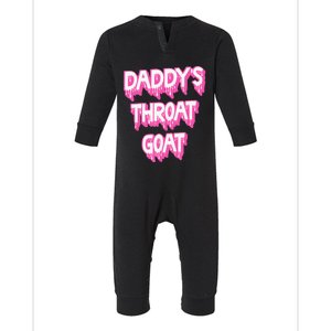 Funny P.Ink Daddys Throat Goat Adult Humor Sarcastic Outfit Gift Infant Fleece One Piece