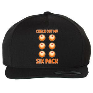 Funny Paczki Doughnut Warsaw Poland Donut Six Pack Polska Gift Wool Snapback Cap