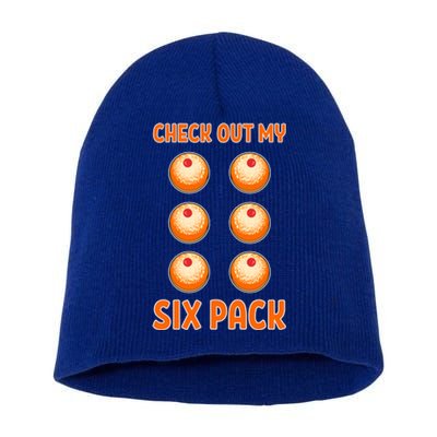 Funny Paczki Doughnut Warsaw Poland Donut Six Pack Polska Gift Short Acrylic Beanie