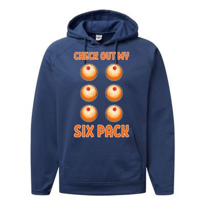 Funny Paczki Doughnut Warsaw Poland Donut Six Pack Polska Gift Performance Fleece Hoodie