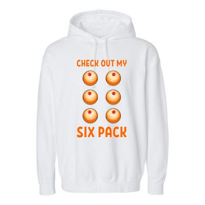 Funny Paczki Doughnut Warsaw Poland Donut Six Pack Polska Gift Garment-Dyed Fleece Hoodie