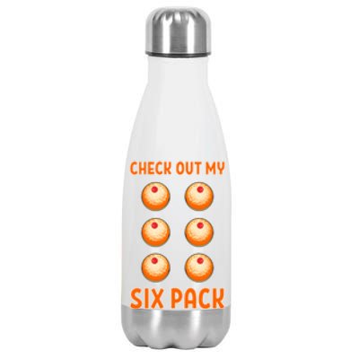 Funny Paczki Doughnut Warsaw Poland Donut Six Pack Polska Gift Stainless Steel Insulated Water Bottle