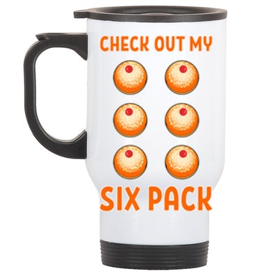 Funny Paczki Doughnut Warsaw Poland Donut Six Pack Polska Gift Stainless Steel Travel Mug