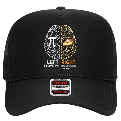 Funny Pi Day Left Vs Right Brain Pie Shirt Math Geek Gift Trucker Hat