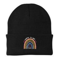 Funny Pi Day Math Teacher Pi Day Geek Nerd Leopard Rainbow Knit Cap Winter Beanie