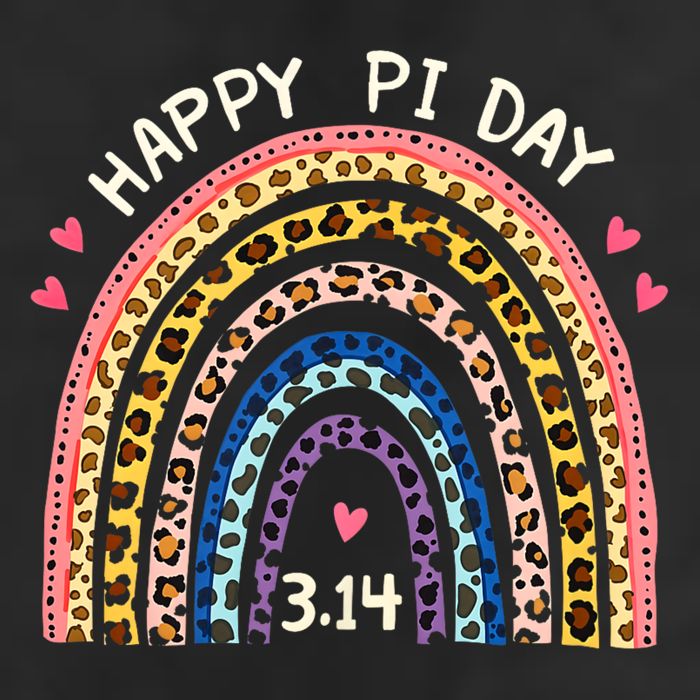 Funny Pi Day Math Teacher Pi Day Geek Nerd Leopard Rainbow Knit Cap Winter Beanie