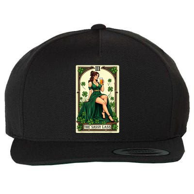 Funny Patricks Day The Sassy Lass Tarot Card Wool Snapback Cap