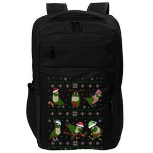 Funny Parrot Doodle Green Cheeked Conure Ugly Christmas Gift Impact Tech Backpack