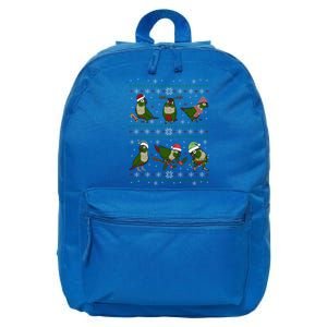 Funny Parrot Doodle Green Cheeked Conure Ugly Christmas Gift 16 in Basic Backpack