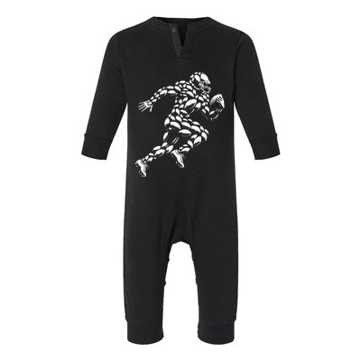 Football Player Design With Football Balls Infant Fleece One Piece