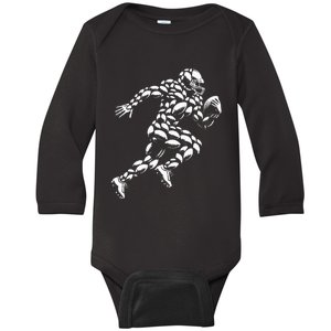 Football Player Design With Football Balls Baby Long Sleeve Bodysuit