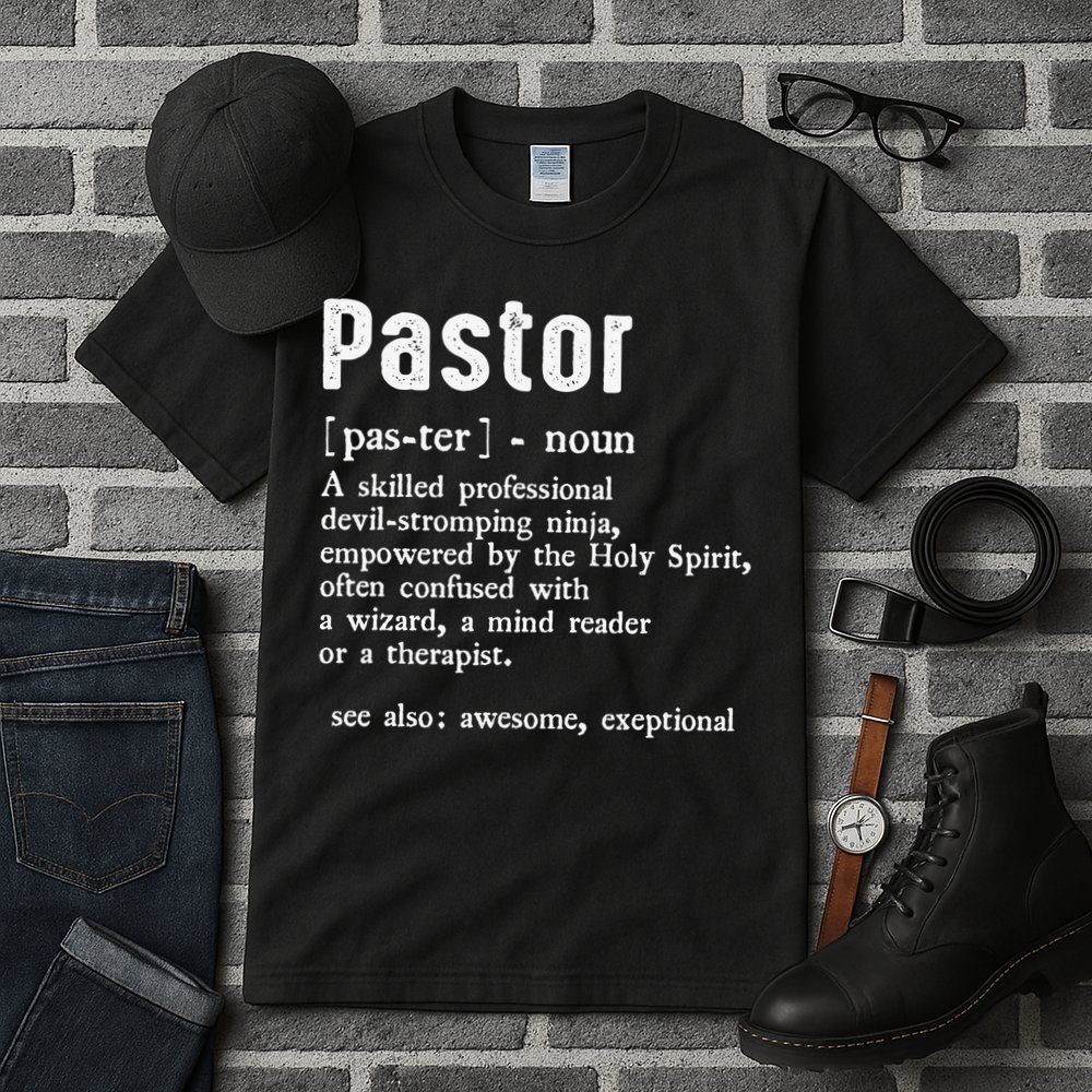 Funny Pastor Definition Gift Christian Preachers Tall T-Shirt