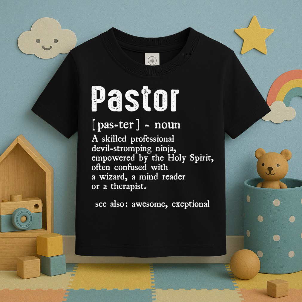 Funny Pastor Definition Gift Christian Preachers Toddler T-Shirt