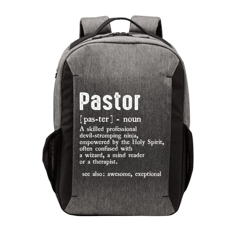 Funny Pastor Definition Gift Christian Preachers Vector Backpack