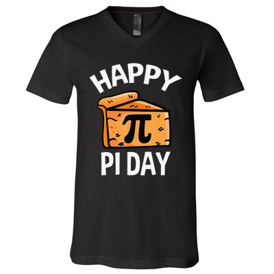 funny Pi Day Digits of Pi Rainbow 3.14 Math Teacher V-Neck T-Shirt