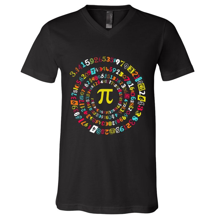 Funny Pi Day Twist Pi Math For Pi Day 3.14 V-Neck T-Shirt
