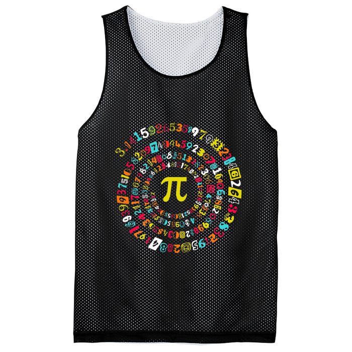 Funny Pi Day Twist Pi Math For Pi Day 3.14 Mesh Reversible Basketball Jersey Tank