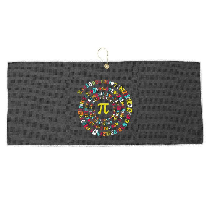 Funny Pi Day Twist Pi Math For Pi Day 3.14 Large Microfiber Waffle Golf Towel
