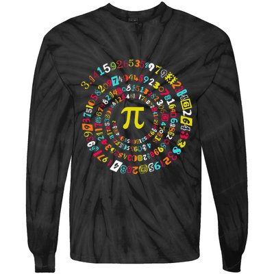 Funny Pi Day Twist Pi Math For Pi Day 3.14 Tie-Dye Long Sleeve Shirt