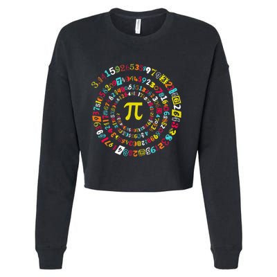 Funny Pi Day Twist Pi Math For Pi Day 3.14 Cropped Pullover Crew