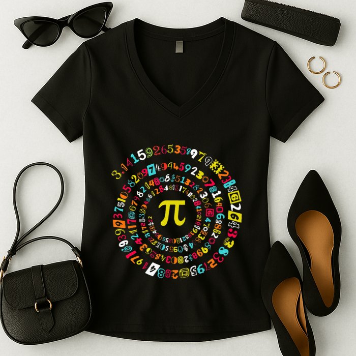 Funny Pi Day Twist Pi Math For Pi Day 3.14 Women's V-Neck T-Shirt