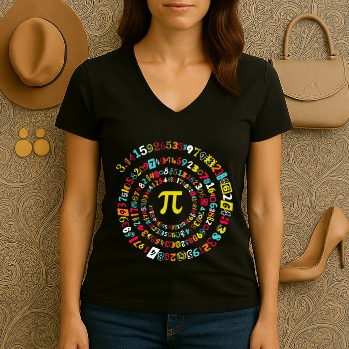 Funny Pi Day Twist Pi Math For Pi Day 3.14 Women's V-Neck T-Shirt