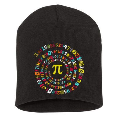 Funny Pi Day Twist Pi Math For Pi Day 3.14 Short Acrylic Beanie