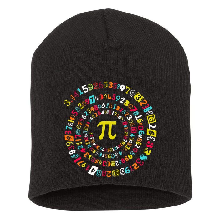 Funny Pi Day Twist Pi Math For Pi Day 3.14 Short Acrylic Beanie