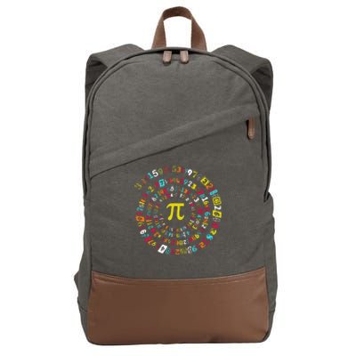 Funny Pi Day Twist Pi Math For Pi Day 3.14 Cotton Canvas Backpack