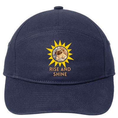 Funny Pug Dog Rise And Shine 7-Panel Snapback Hat