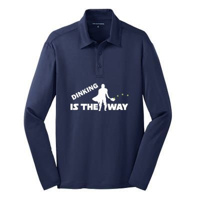 Fun Pickleball, Dinking Is The Way, Pickleball For Life Silk Touch Performance Long Sleeve Polo