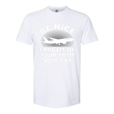 Funny Pilot Design Aviation Airplane Pilot Softstyle® CVC T-Shirt