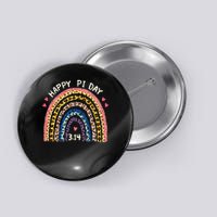 Funny Pi Day Math Teacher Pi Day Geek Nerd Leopard Rainbow Button