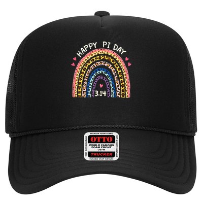 Funny Pi Day Math Teacher Pi Day Geek Nerd Leopard Rainbow Trucker Hat