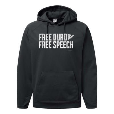 Free Pavel Durov Telegram Free Speech Performance Fleece Hoodie