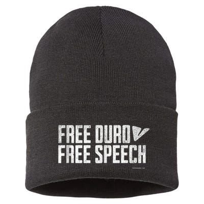 Free Pavel Durov Telegram Free Speech Sustainable Knit Beanie