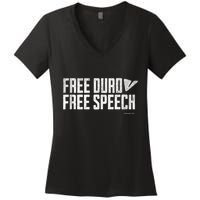 Free Pavel Durov Telegram Free Speech Women's V-Neck T-Shirt