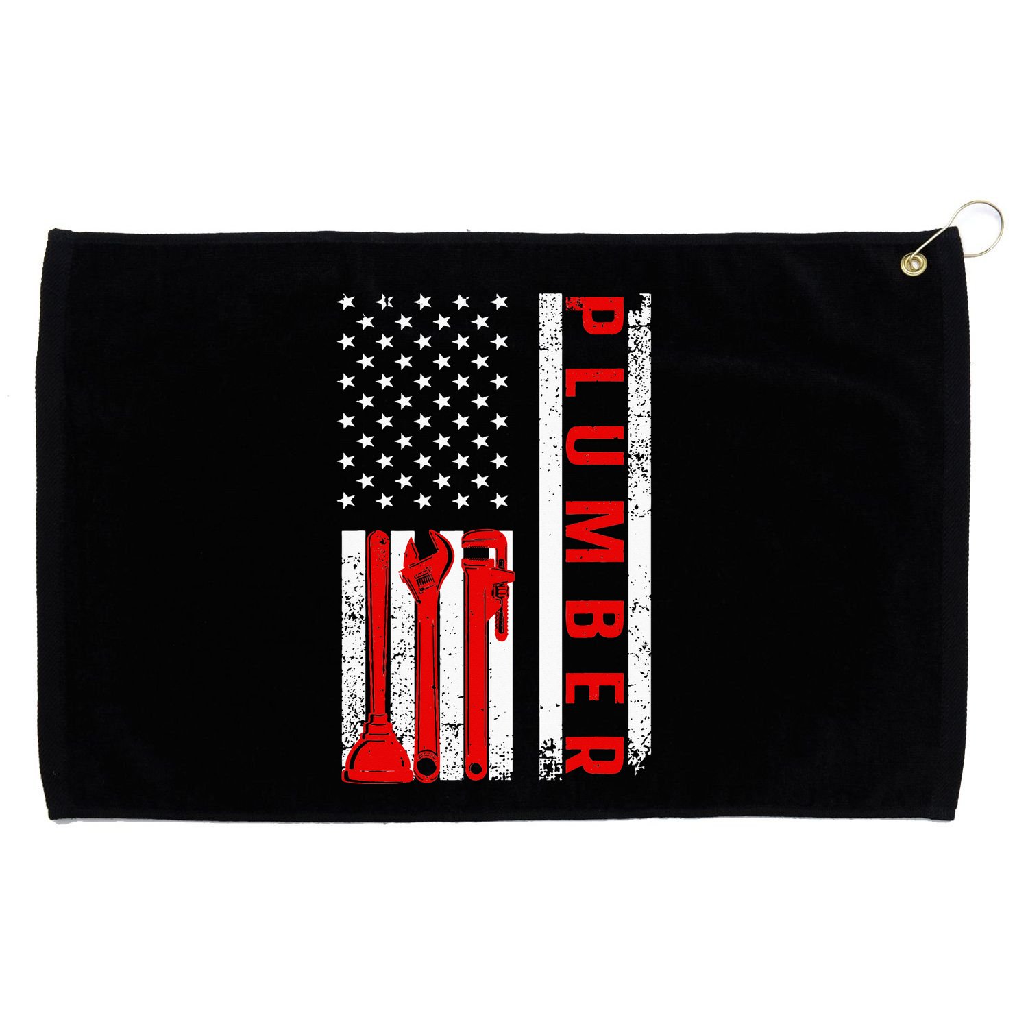 Funny Plumbing Design For  Master Plumber Handyman Grommeted Golf Towel