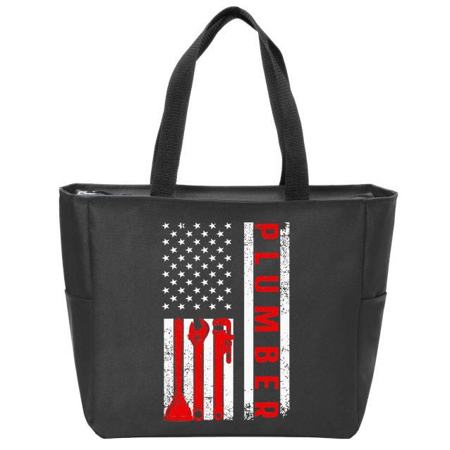 Funny Plumbing Design For  Master Plumber Handyman Zip Tote Bag