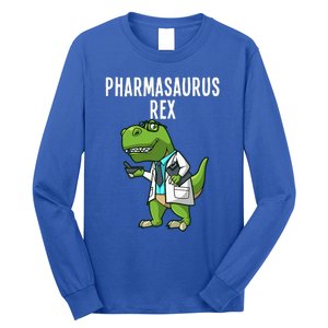 Funny Pharmacy Dinosaur Design For Women Pharmacists Long Sleeve Shirt