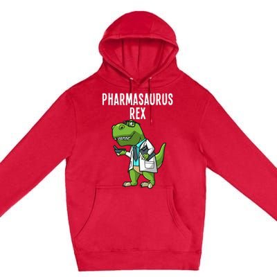 Funny Pharmacy Dinosaur Design For Women Pharmacists Premium Pullover Hoodie