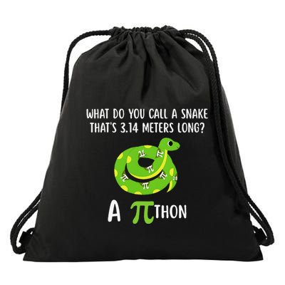 Funny Pi Day 3.14 Pithon Python Math Teachers Students Joke .Png Drawstring Bag