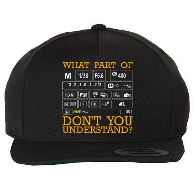 Funny Photography Design Women Photographer Instructors Wool Snapback Cap