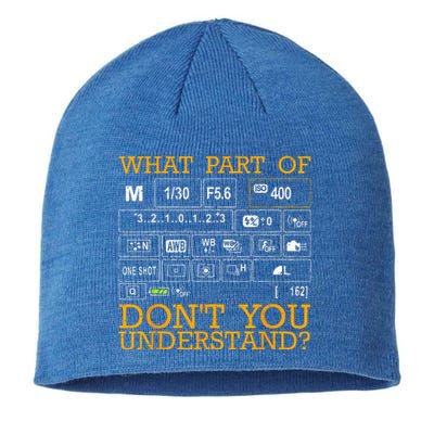 Funny Photography Design Women Photographer Instructors Sustainable Beanie