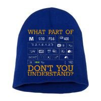 Funny Photography Design Women Photographer Instructors Short Acrylic Beanie